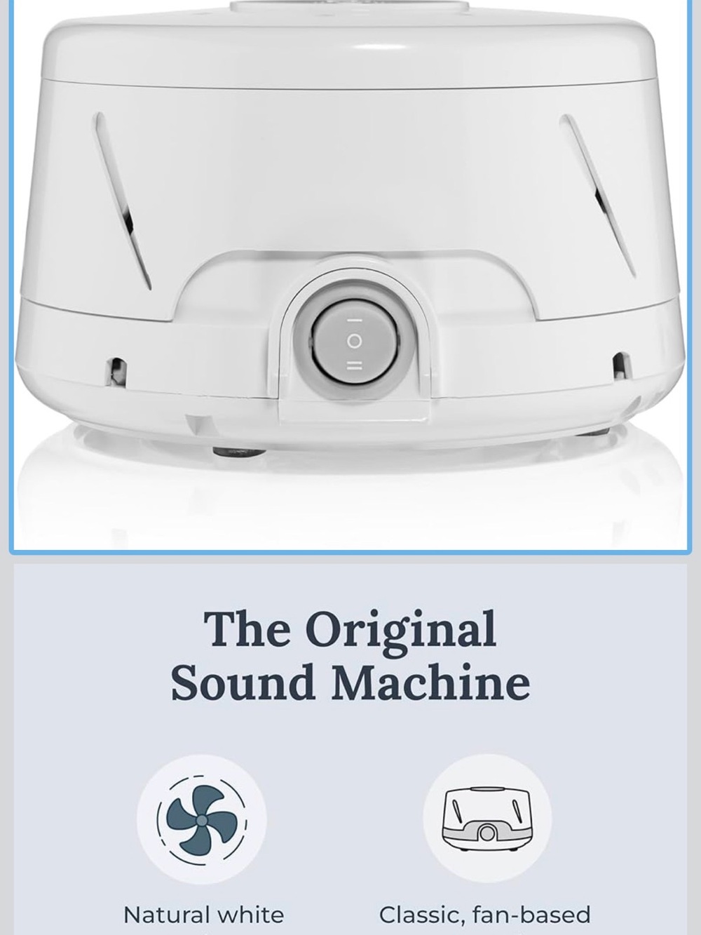 NIB- Yoga Sleep Dohm Classic White Sound Machine - The Original Sound Machine
